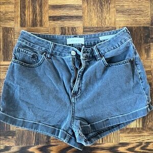 PacSun Washed Charcoal High-Rise Denim Shorts